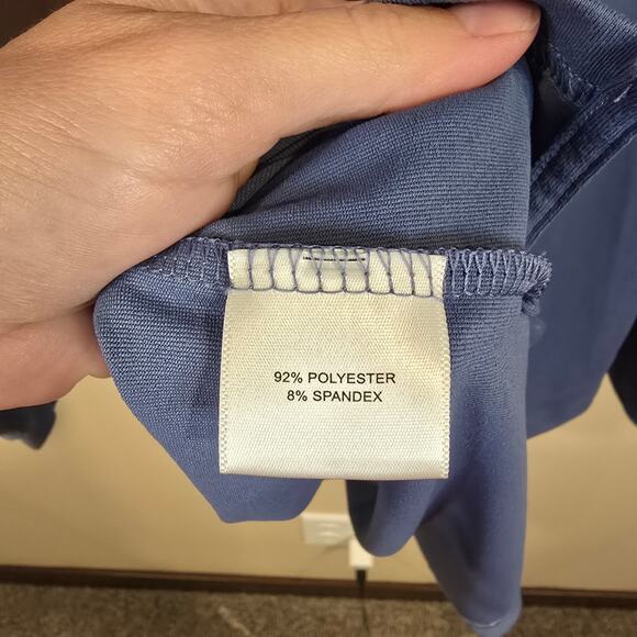 Men's Peter Millar Blue Long Sleeve Polo Shirt Top | Size XL - Picture 11 of 11